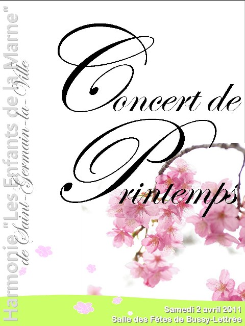 Concert Harmonie de St Germain  Bussy-Lettre 2011